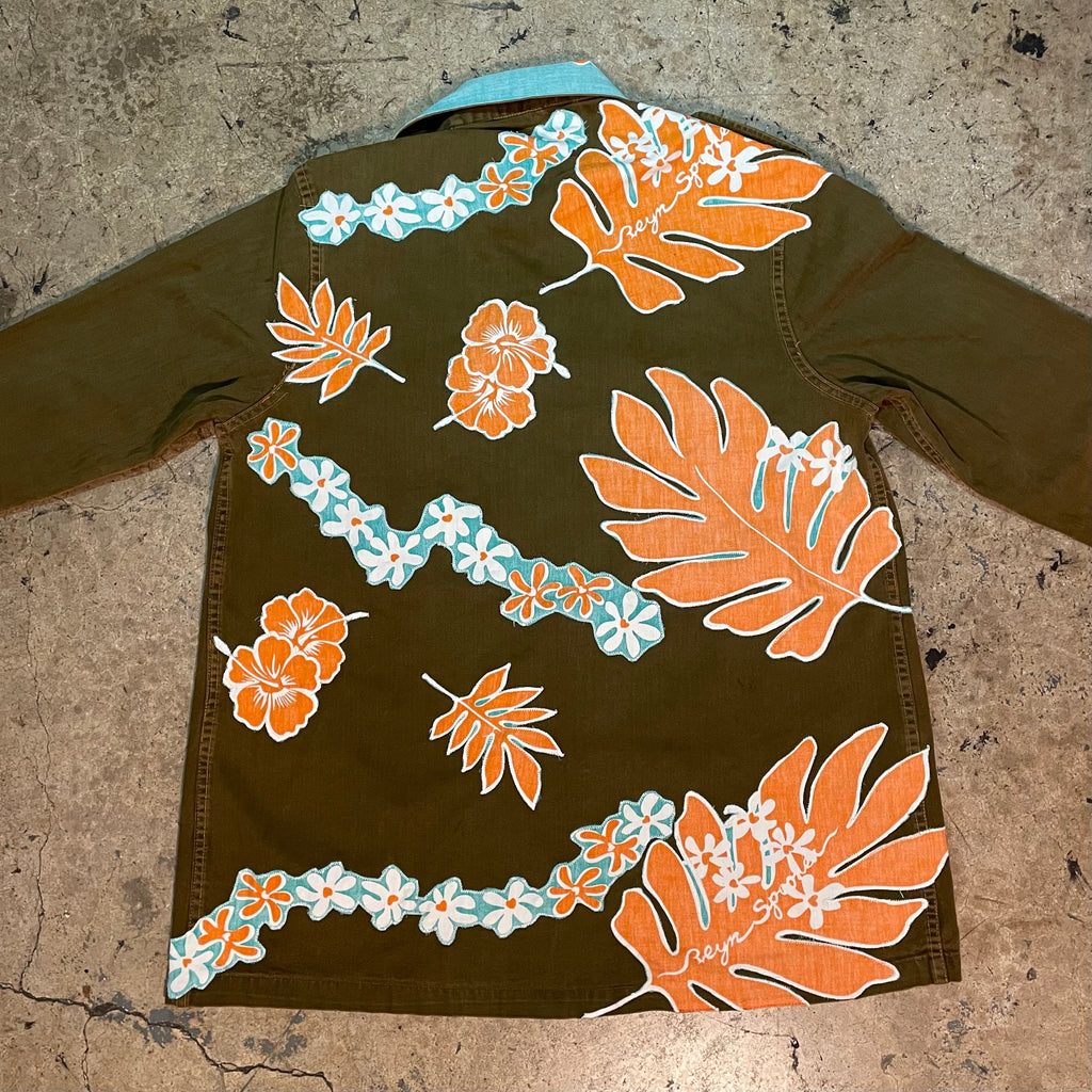 Yokishop - Reyn Spooner Military Aloha Patchwork Jacket