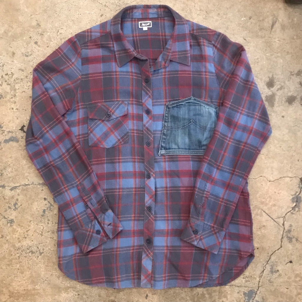 City of Aloha x Vintage Flannel with Levis Upside Down Pocket