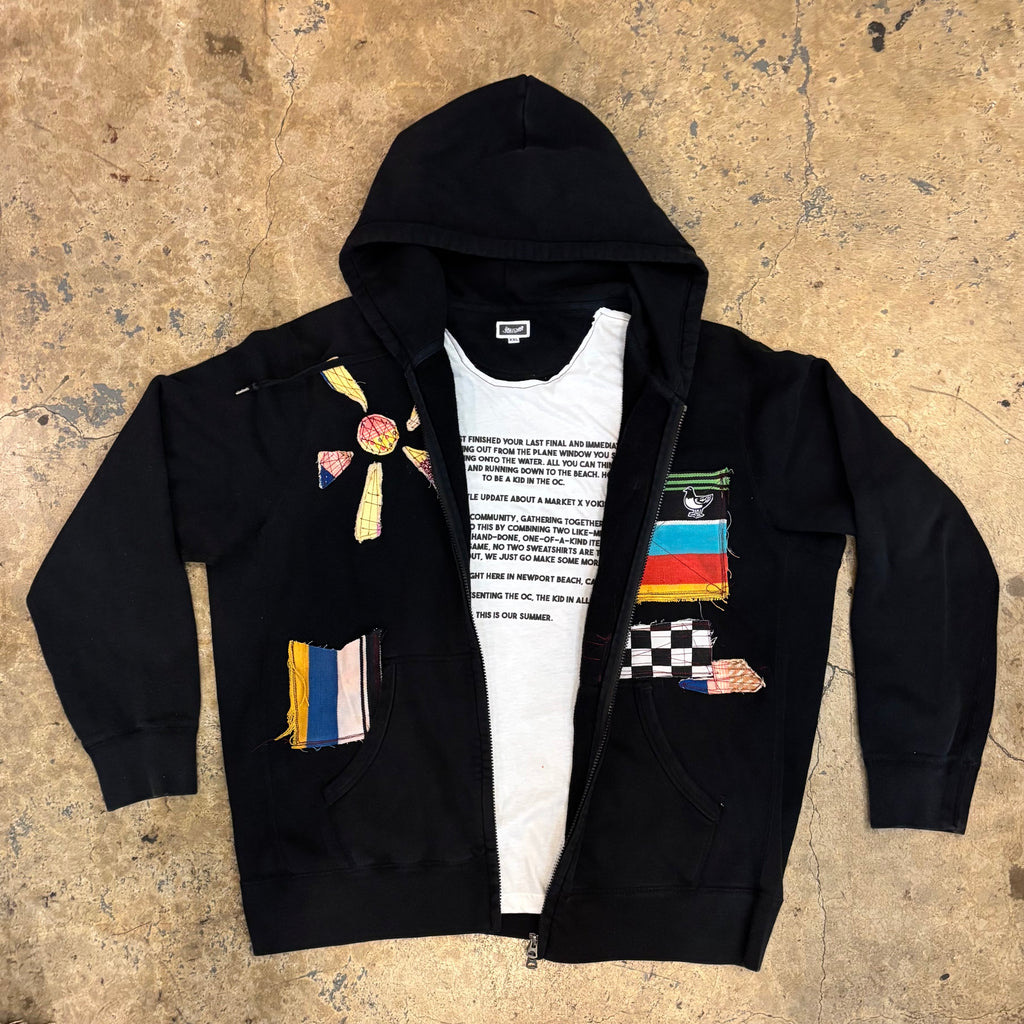 PATCH WORK HOODIE LINED W/ STORY