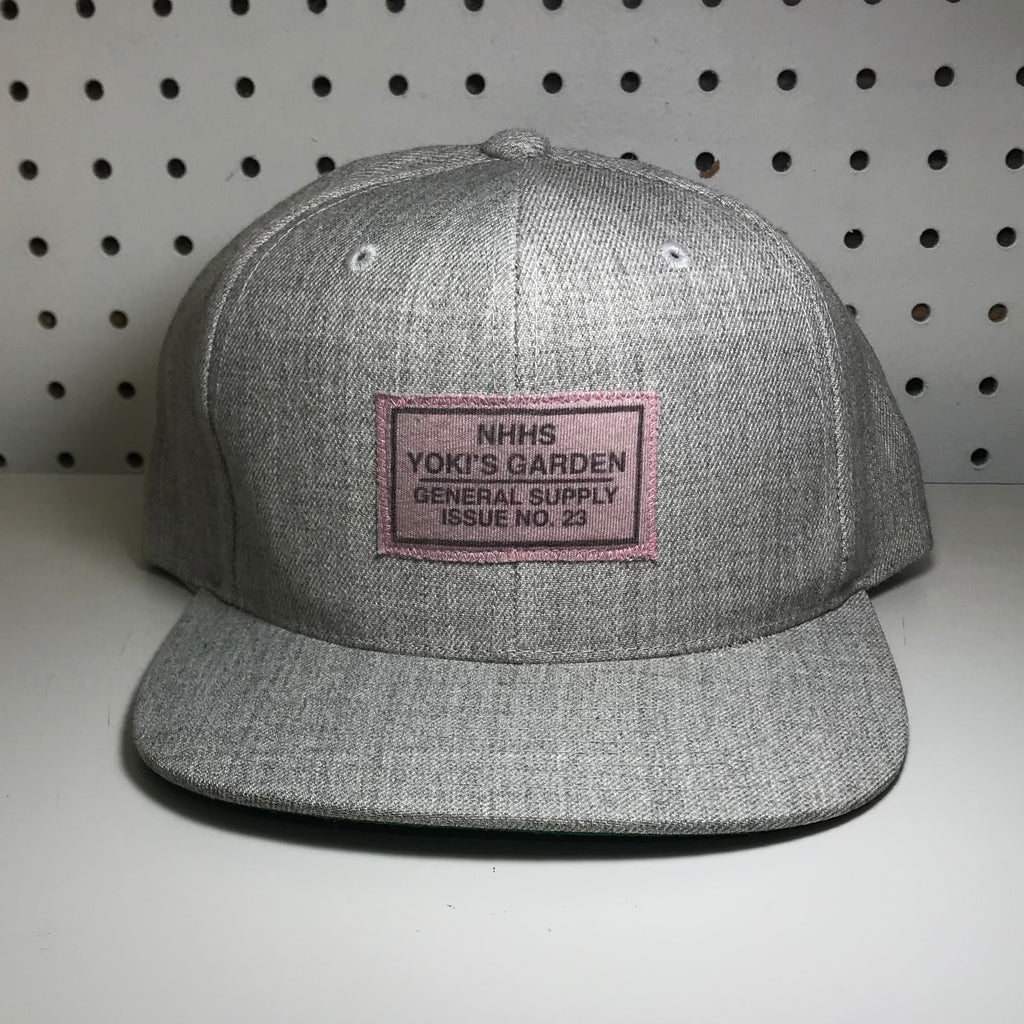 Grey Baseball Cap with Tea Dye Plum General Supply Patch TH34