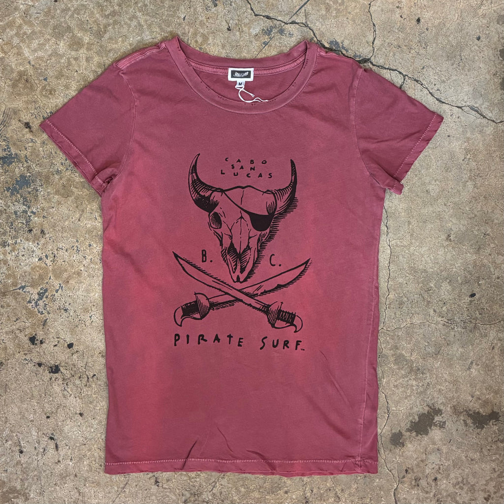 Pirate Surf - Vintage Wash Women's Pirate Surf Logo Tee (1 of 1)
