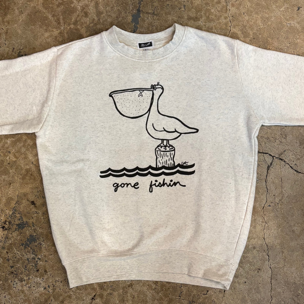 Yokishop - "Gone Fishin" Youth Crewneck