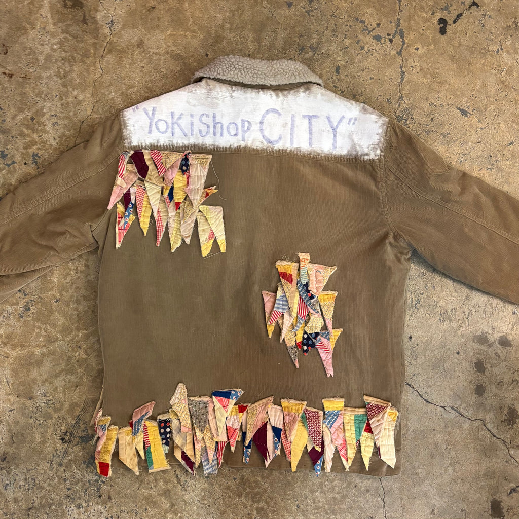 Yokishop CITY x IPD - Quilt Piece, Sherpa Lined Cord Jacket