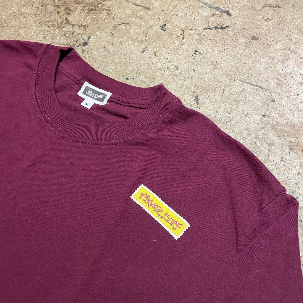 Pirate Surf - Medium Burgundy Long Sleeve Patch & Original PS Graphic
