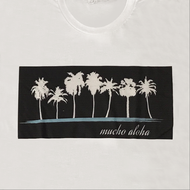 Mucho Aloha - Palm Tree Print Tee