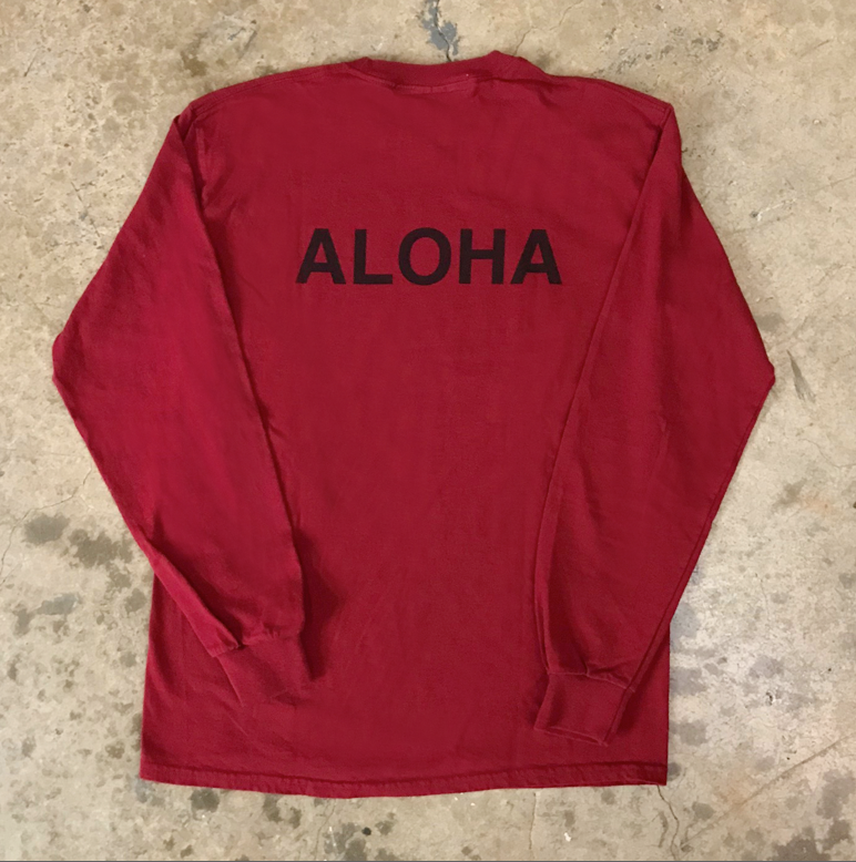 Mucho Aloha Front & Back Print Long-Sleeve Tee