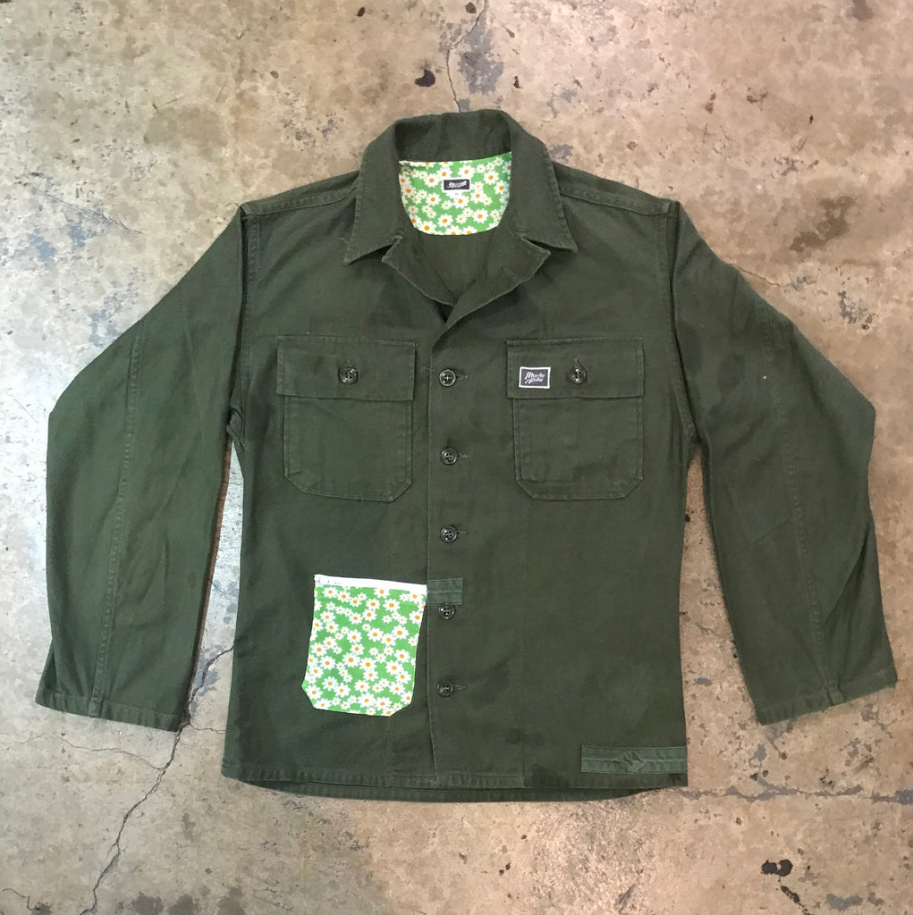 Mucho Aloha - Floral Pocket Military Shirt