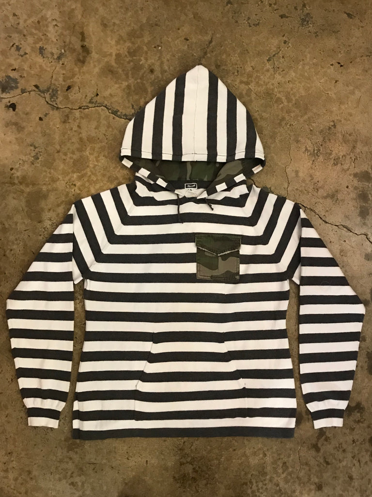 Mucho Aloha - Stripe Hooded Sweatshirt