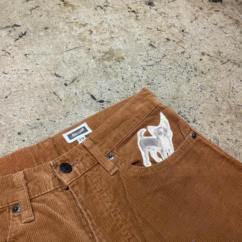 Yokishop - Floral Pocket Cognac Corduroy Levi Pants