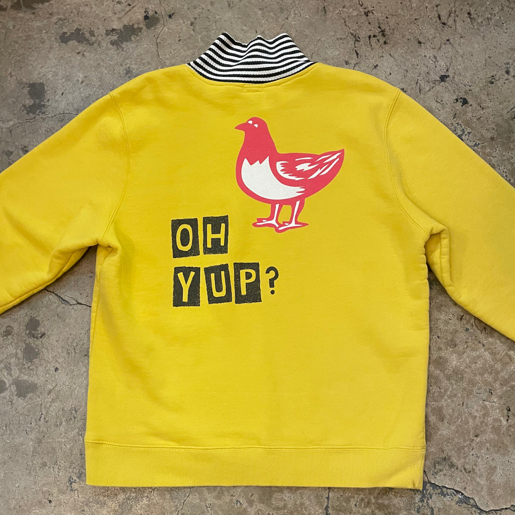 Yokishop - Oh Yup? Mustard Mock Neck Crew