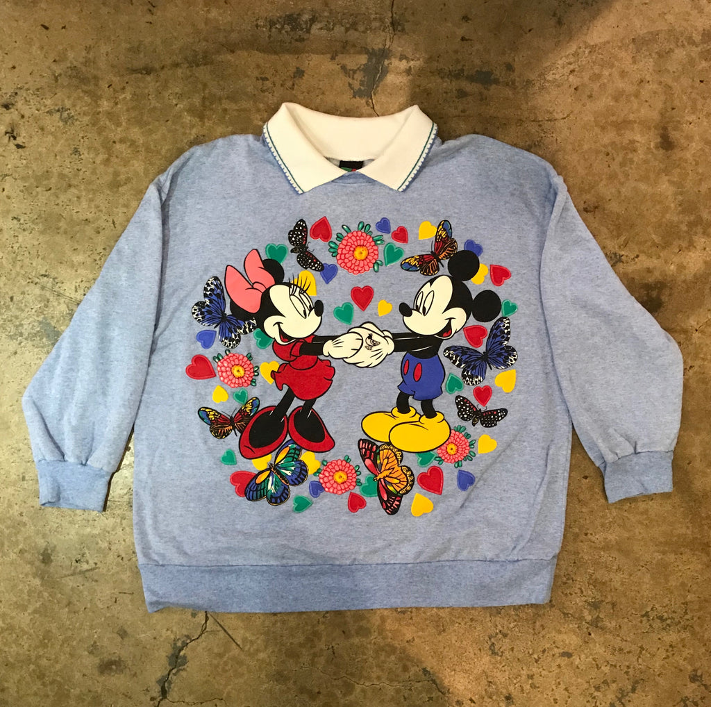 Yokishop - Vintage Mickey & Minnie Sweetheart Sweater