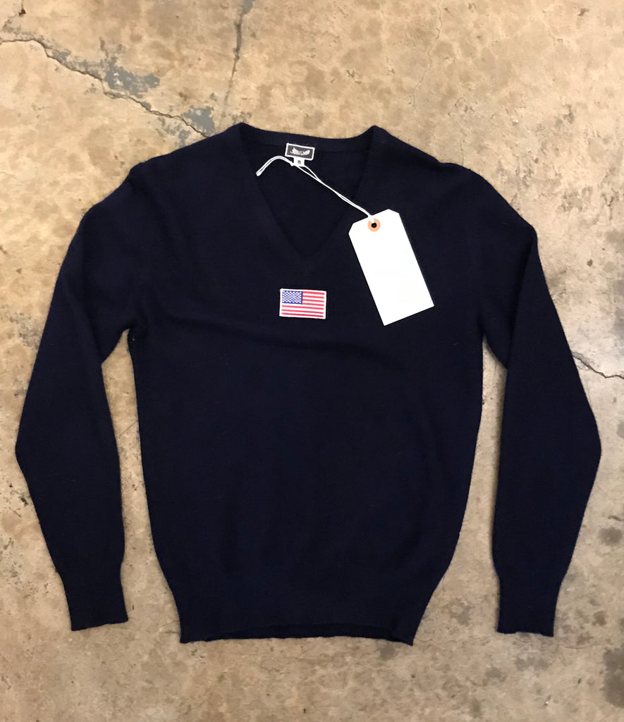 Yokishop - American Flag Patch Cashmere Sweater (Women's)