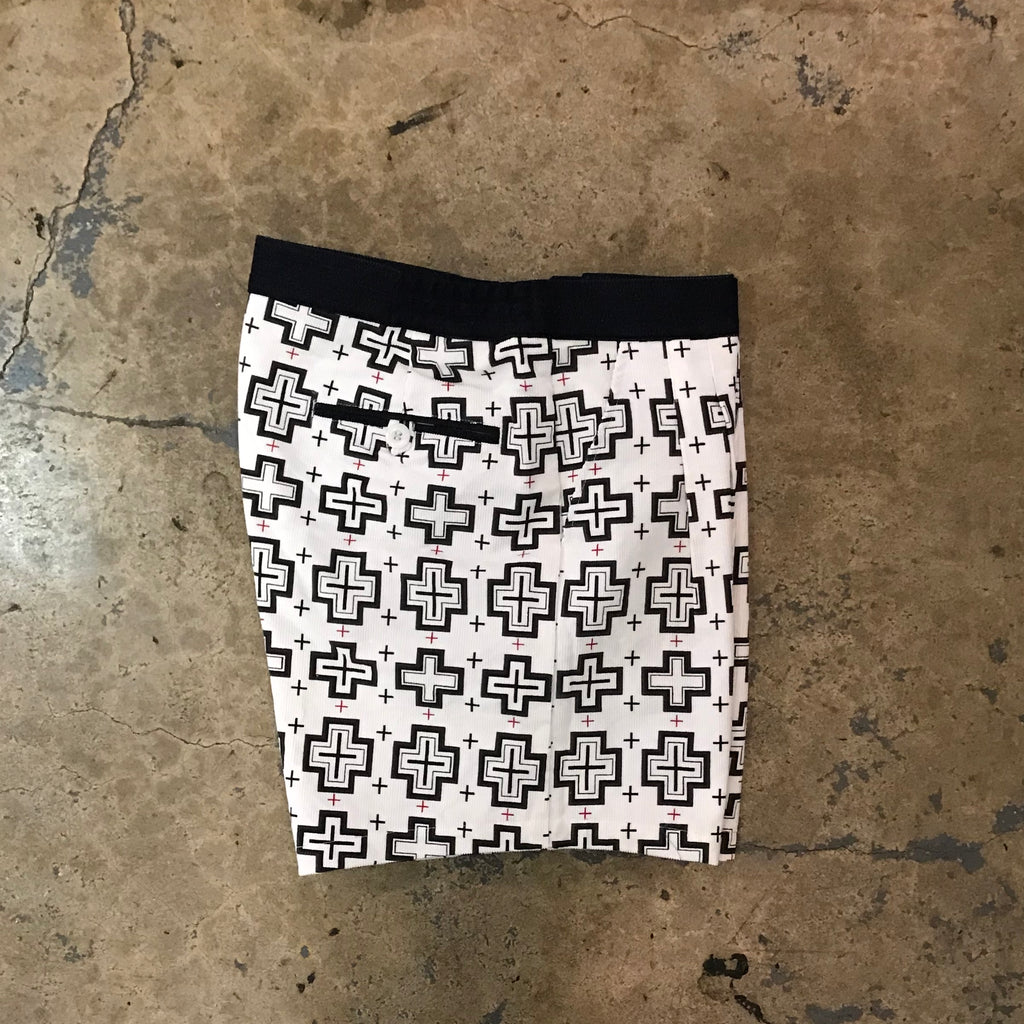 Yokishop - Printed “+sign” Corduroy Shorts