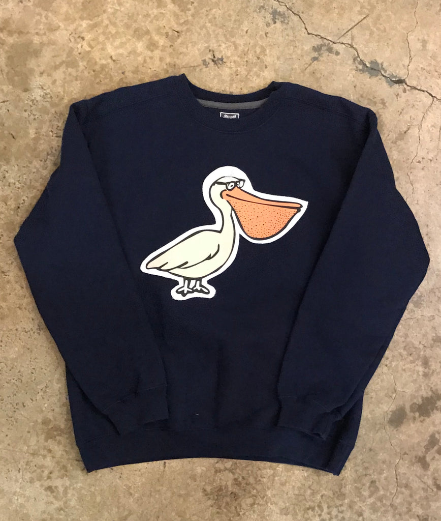 Yokishop - Re-Issued ¥$ Navy Heavy Weight Crew Sweatshirt w/ Pelican Appliqué Patch